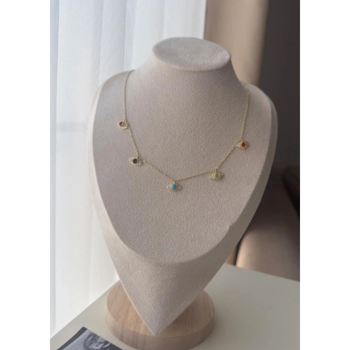 Gold Renkli 14K Kaplama Charm Kolye