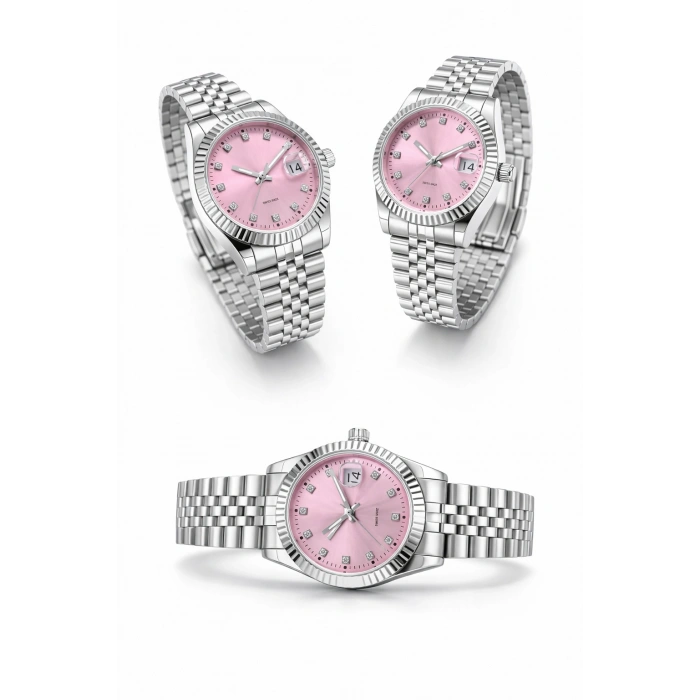 Gümüş Renkli RLX Marka Model Tasarım Kadın Saat