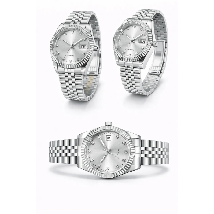 Gümüş Renkli RLX Tasarım Marka Kadın Saat