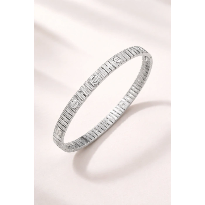 Kuyumcu Marka Model Gümüş Renkli Bileklik