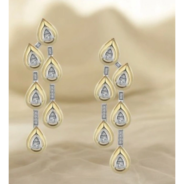 Marka Model İkili Sallantılı Çelik Küpe