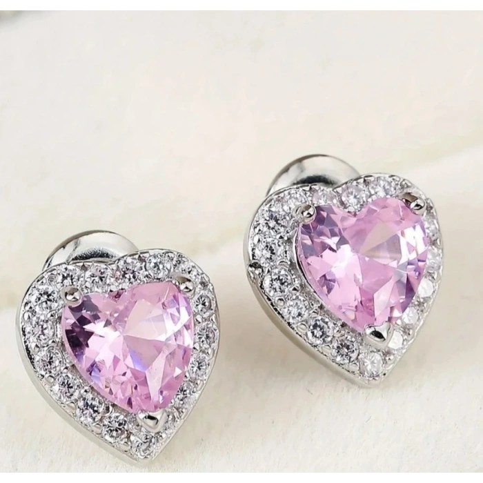 Swrvski Marka Model Gümüş Renkli Küpe