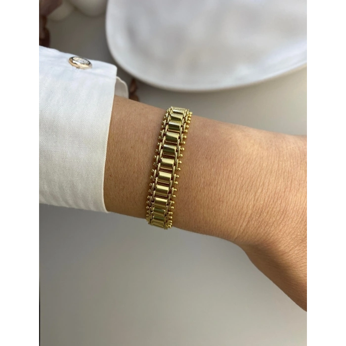 Xuping 14K Kaplama VIP Seri Gold Bileklik