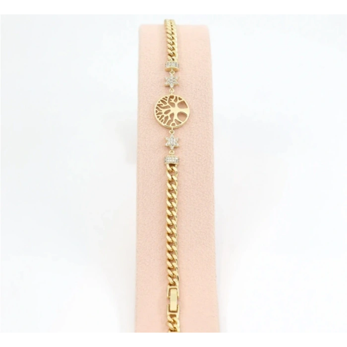 Xuping Hayat Ağacı Model Gold Renkli Bileklik