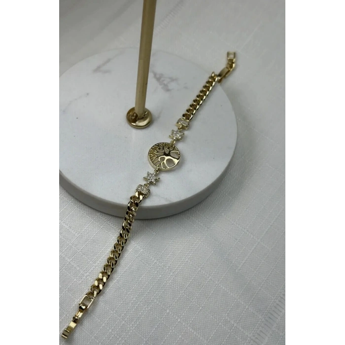Xuping Hayat Ağacı Model Gold Renkli Bileklik