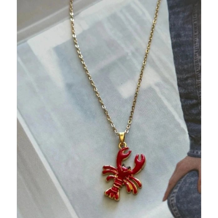 Yengeç Modeli Çelik Burç Kolyesi