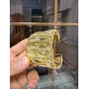 Gold Renkli Çelik Örgü Tasarım Kelepçe Bilezik