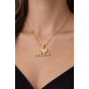Gold Renkli Çelik I love Mama Kolye