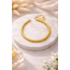 Gold Arpa Zincir Çelik Bileklik