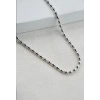 Gümüş Renkli Çelik Minimal Zincir Kolye