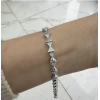 Xuping Gümüş Renk Geometrik Taşlı Bileklik
