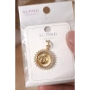 Xuping Taşlı Allah Yazılı Yuvarlak Kolye Ucu 14K Gold