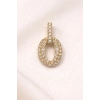 Xuping Taşlı Oval Kolye Ucu 14K Kaplama