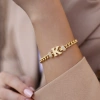 K Harfli Zincir Bileklik 14K Altın Kaplama