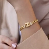 Z Harfli Zincir Bileklik 14K Altın Kaplama