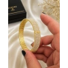 Zirkon Taşlı 5 Sıra Gold Renk Çelik Bileklik