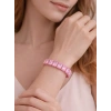 Pudra Pembe İrisli Taşlı Lastikli Esnek Bileklik