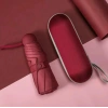 Kırmızı Renk Özel Kılıflı Kapsül Şemsiye Mini Boy UPF50+