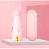 Pembe Renk Özel Kılıflı Kapsül Şemsiye Mini Boy UPF50+