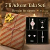 Advent Calendar Takı Seti – 7li Gümüş Renkli Sürpriz Paket