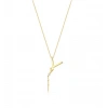 Alya Harf Kolye Gold Renkli Çelik Y Uçurtma Detaylı Kolye