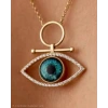 Çelik Gold Renk Göz Kolye