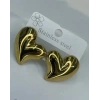 Gold Renkli Çelik Kalp Küpe