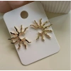 Güneş Model Gold Renkli Küpe