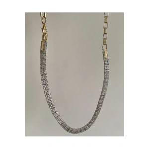 Zirkon Taşlı Kuyumcu Tarzı Gerdanlık Kolye