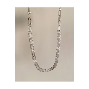 Zirkon Taş Rodyum Kaplama Gerdanlık Kolye