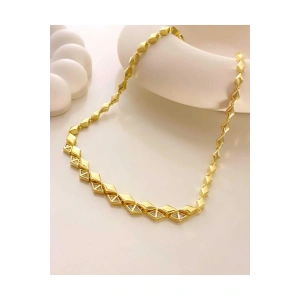 Zirkon Taşlı Kuyumcu Tarzı Baklava Model Gerdanlık Kolye