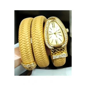 Yeni Yılan Model Hasır Tasarım Taşlı Kadın Kolsaati