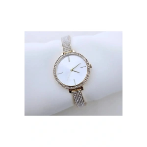 Gold Renkli Premium Taşlı Kadın Kolsaati