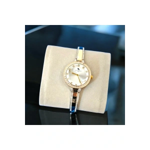 Gold Renkli Kordon Taşlı Kadın Kolsaati