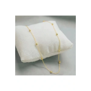 Çelik Topçuk Model Zincir Kolye Gold Renkli