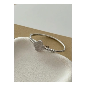 Özel Seri Altın Renkli Çiçek Formlu Kelepçe Bileklik