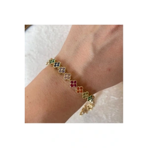 Xuping Taşlı Renkli Vn Clef Model Bileklik