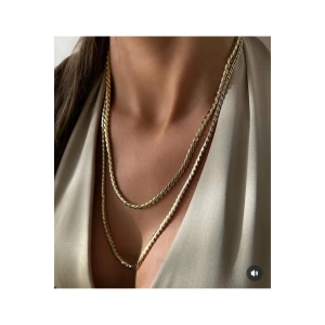 Xuping 14K kaplama kalın S zincir