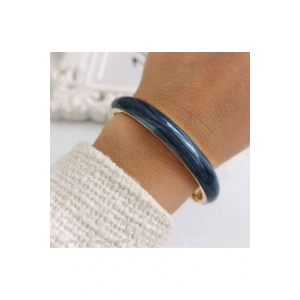 Mineli Mermer Model Lacivert Kelepçe