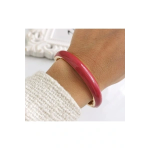 Mineli Mermer Desenli Koyu Pembe Düz Kelepçe