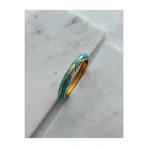 Mineli Mavi Ayışığı Yıldız Kelepçe Bileklik