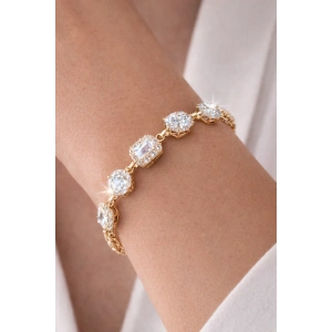 Xuping Rose Renk Taşlı Künye Bileklik