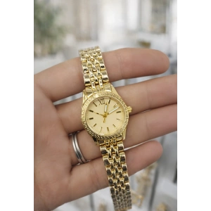 Gold Renkli Sarı Kadranlı Kadın Saat