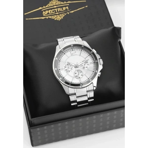 Gümüş Renkli Beyaz Kadranlı Çelik Marka Model Erkek Saat