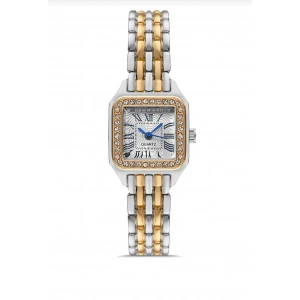 Çift Renkli Taşlı Kadın Alya Saat