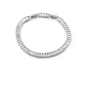 Gümüş Renkli Suyolu Kalın Bileklik Künye