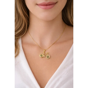 Gold Renkli Çelik Bisiklet Kolyesi