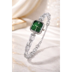 Gümüş Renkli Tiff Model Kadın Saat (yeşil)