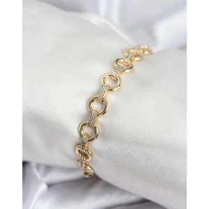 14K Altın Kaplama Taş Detaylı Xuping Bileklik