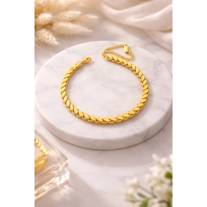 Gold Arpa Zincir Çelik Bileklik
